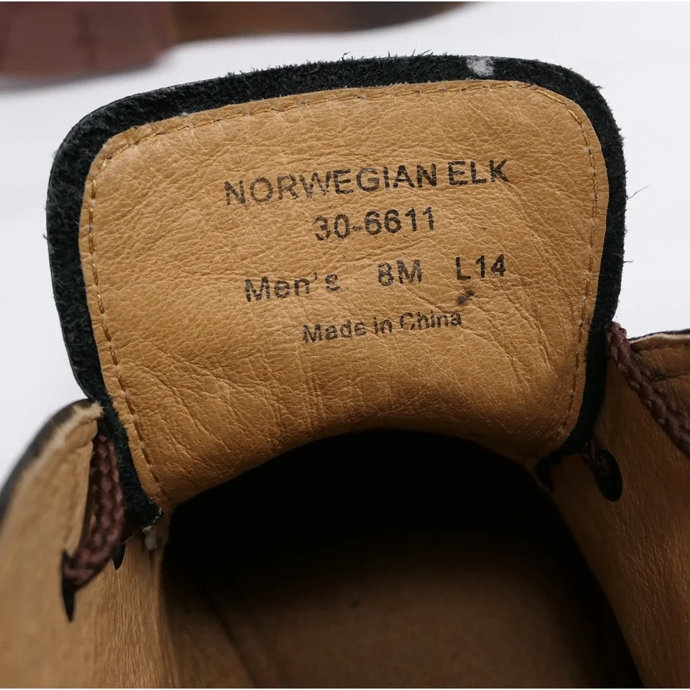 Trask x Harry Rosen Mens 8M Norwegian Elk Leather Chukka Boots Brown 30-6611